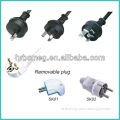 5A/10A/15A electrical plug PVC power supply cords/VDE power cable